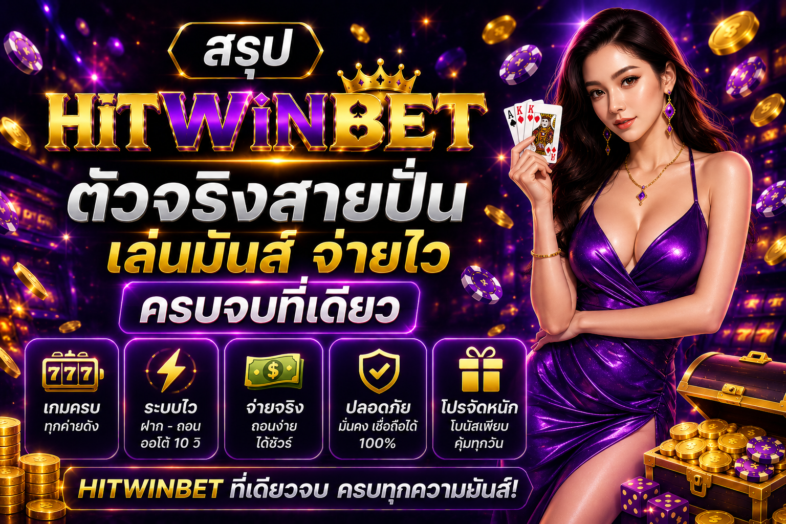 สรุป HITWINBET ตัวจริงสายปั่น เล่นมันส์ จ่ายไว ครบจบที่เดียว