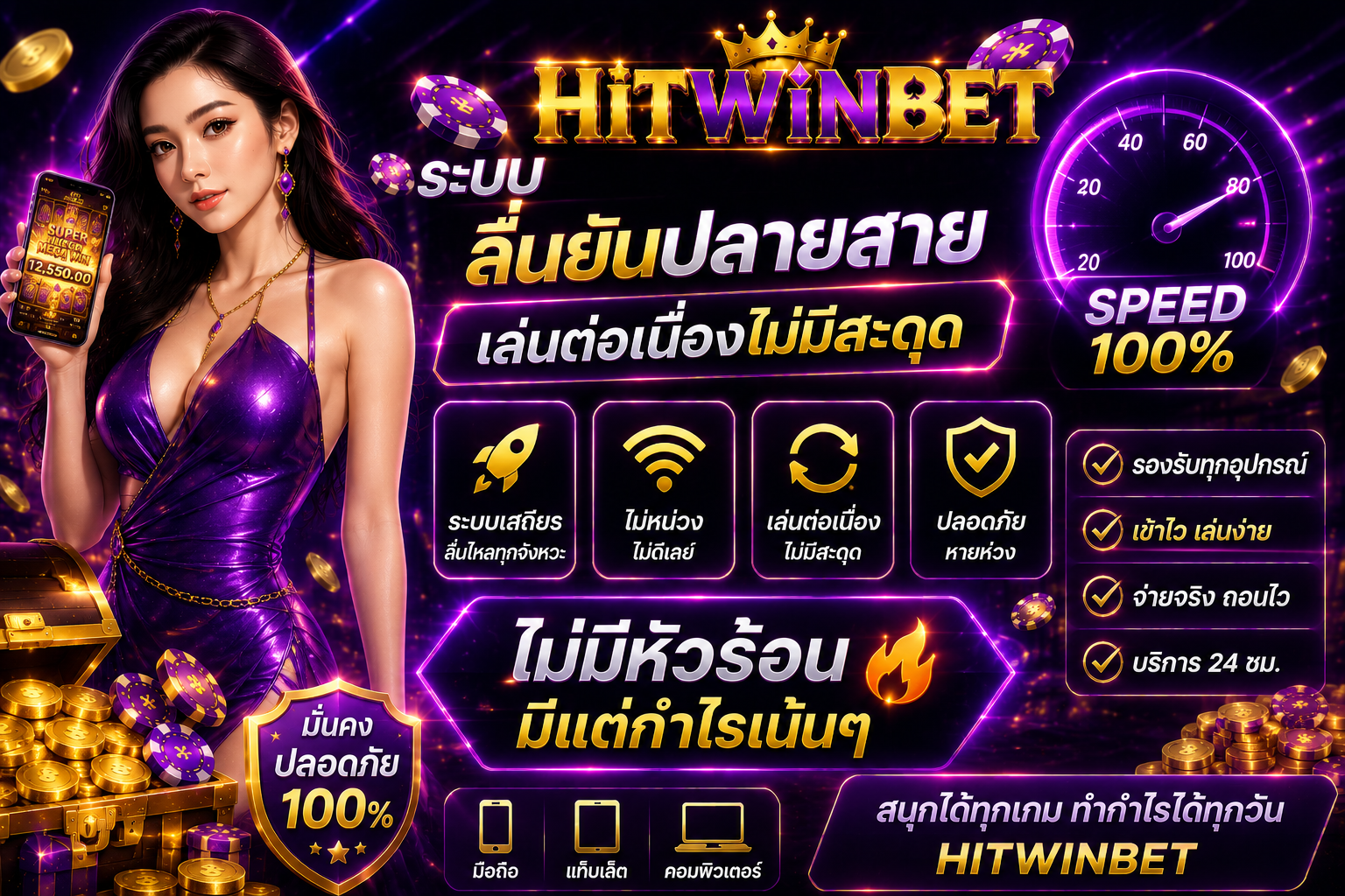 ระบบ HITWINBET ลื่นยันปลายสาย เล่นต่อเนื่องไม่มีสะดุด ไม่มีหัวร้อน